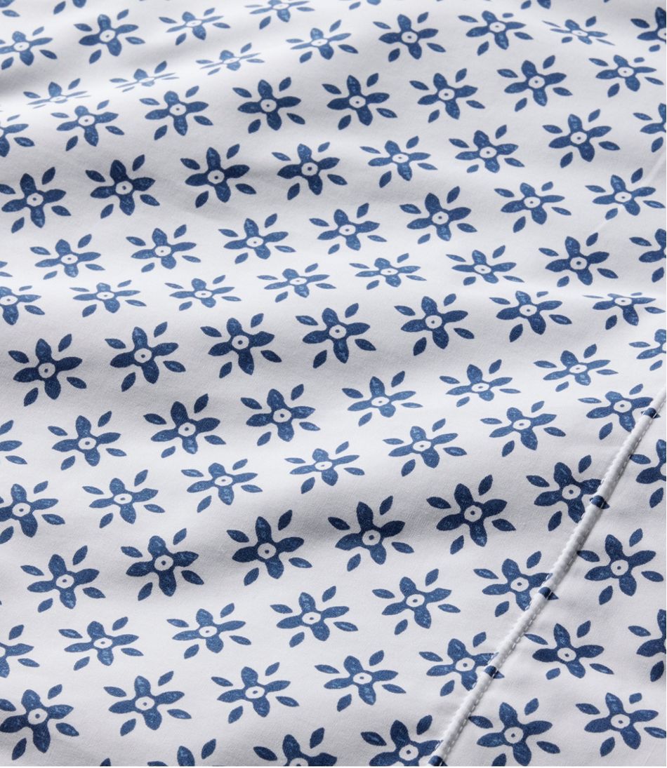 Block Floral Print Sunwashed Percale Sheet Collection