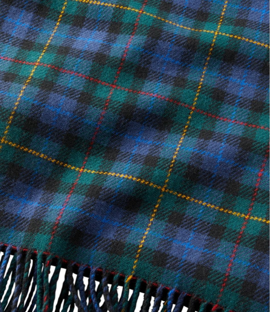 L.L.Bean Washable Wool Throw Plaid 54" x 60"