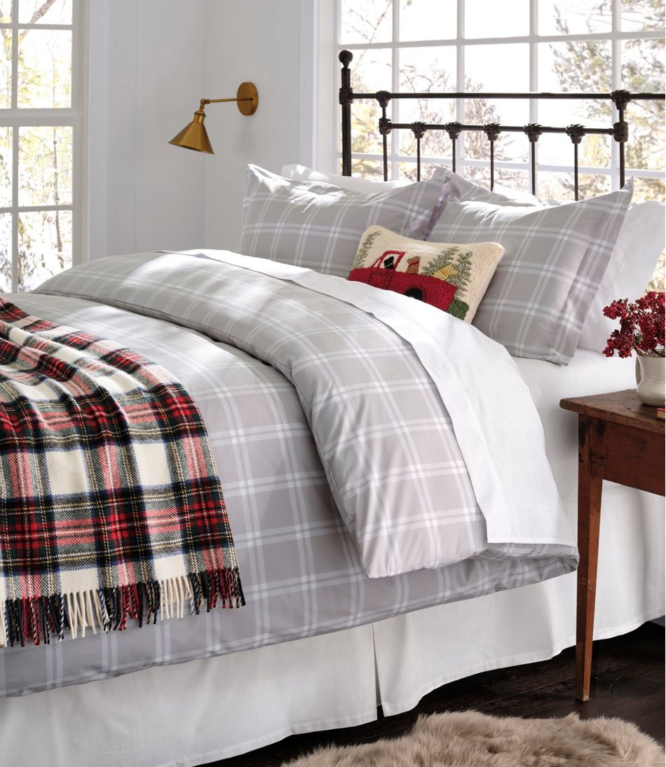 L.L.Bean Washable Wool Throw Plaid 54" x 60"