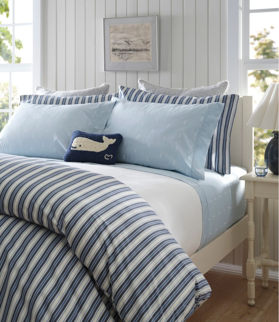 Sunwashed Percale Sheet Collection Stripe