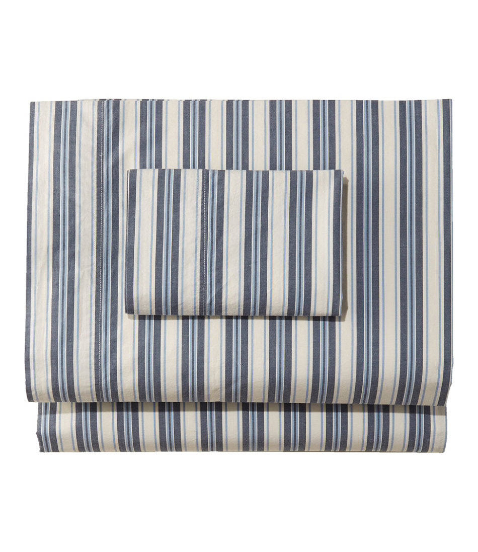 Stripe Sunwashed Percale Sheet Collection