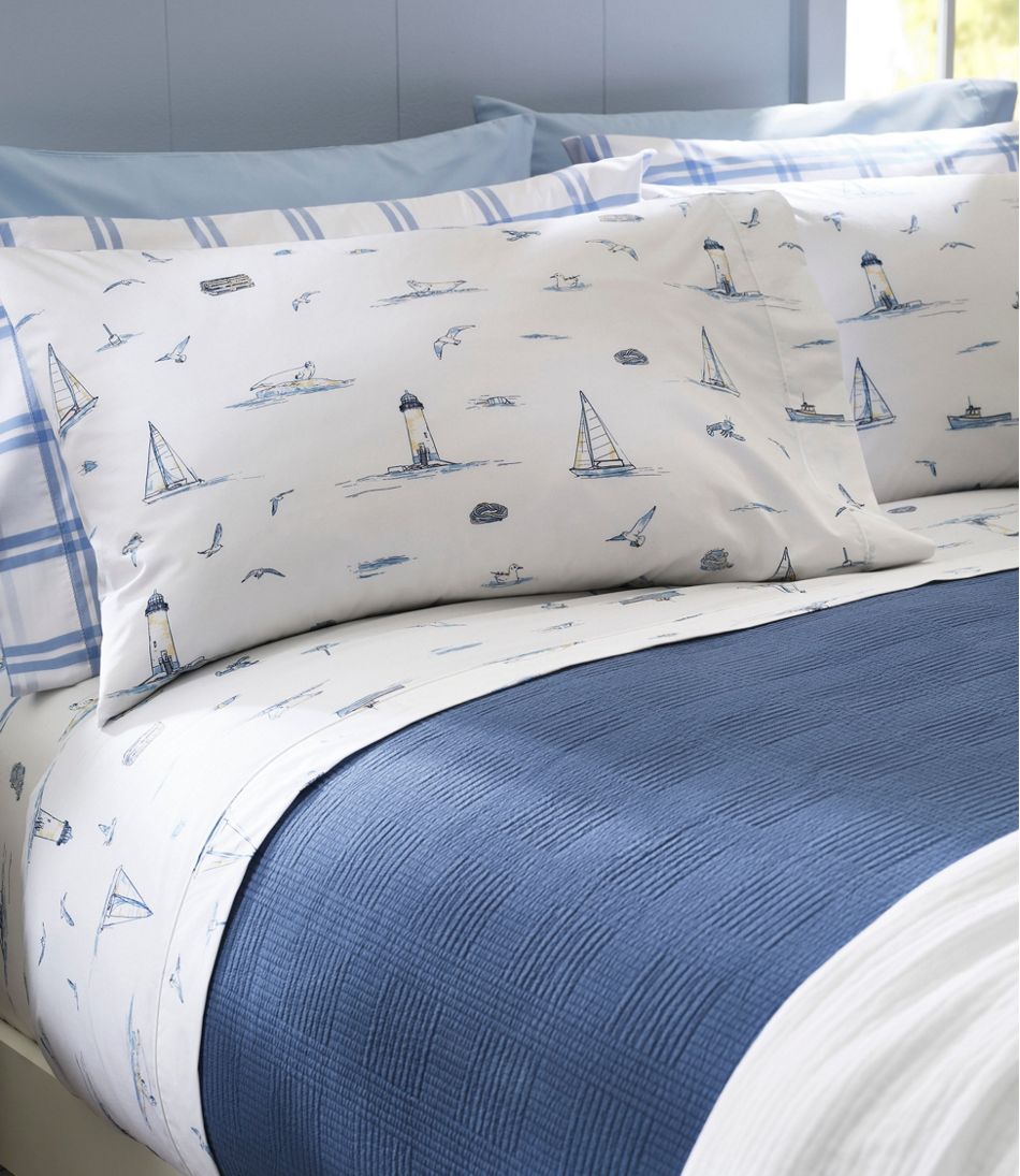 Nautical Boats Percale Sheet Collection