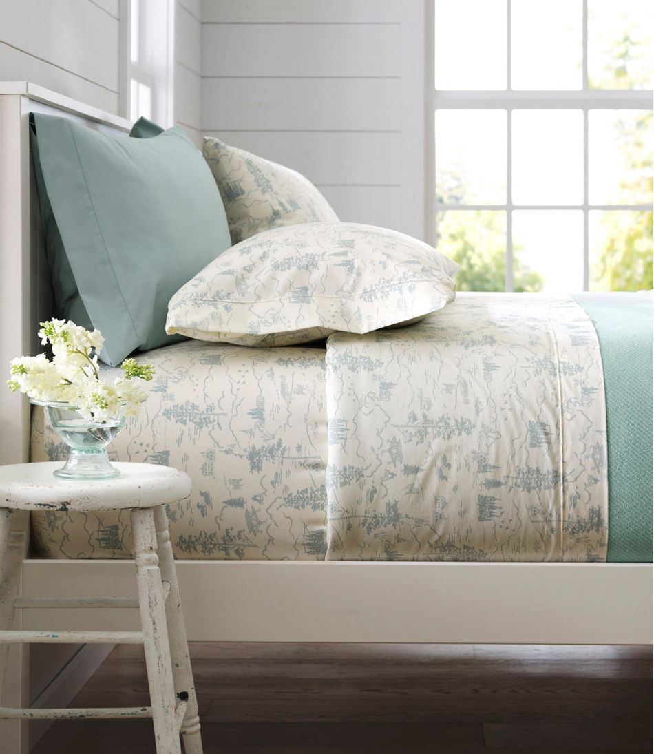 Lakeside Toile Percale Sheet Collection