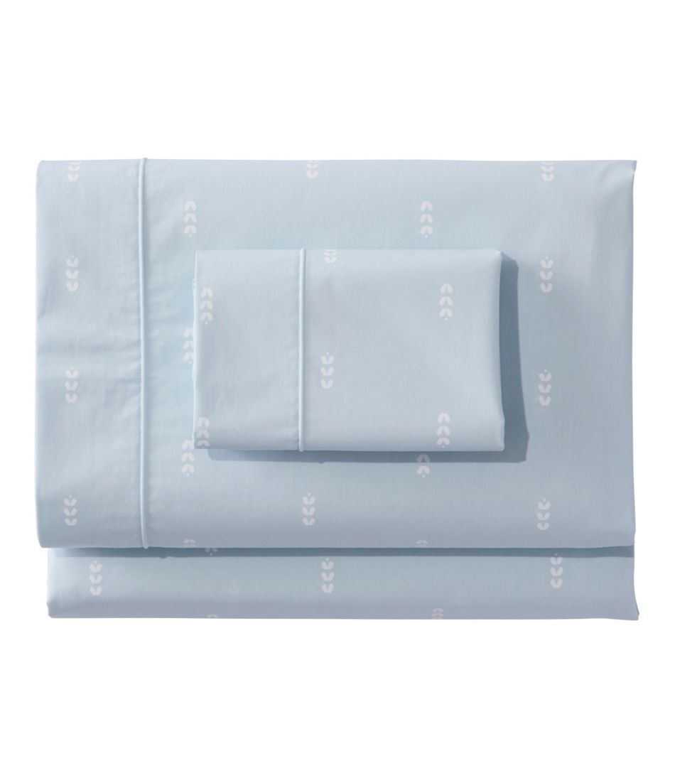 Stamped Leaf Print Sunwashed Percale Sheet Collection