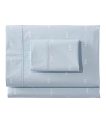 Stamped Leaf Print Sunwashed Percale Sheet Collection