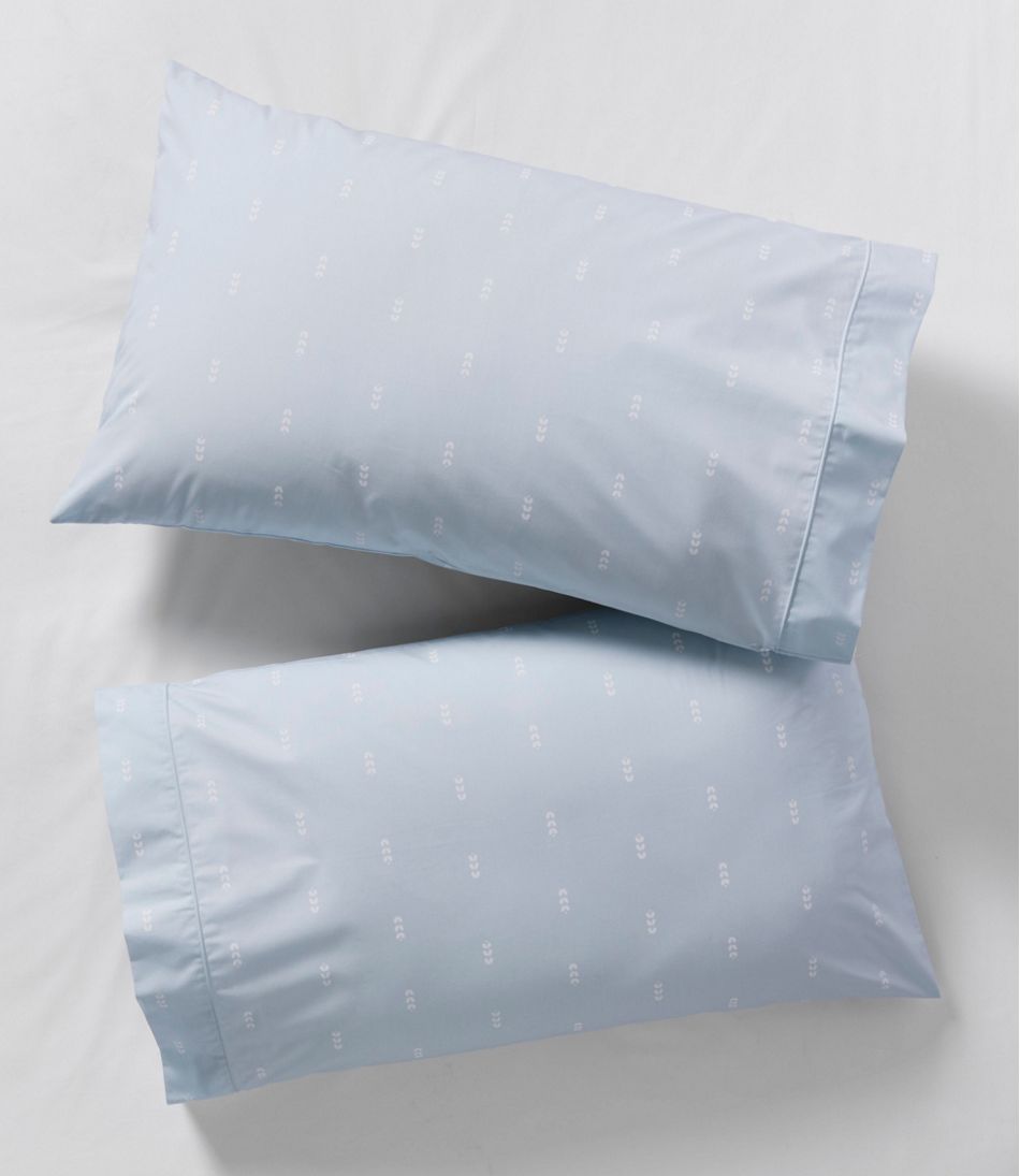 Stamped Leaf Print Sunwashed Percale Sheet Collection