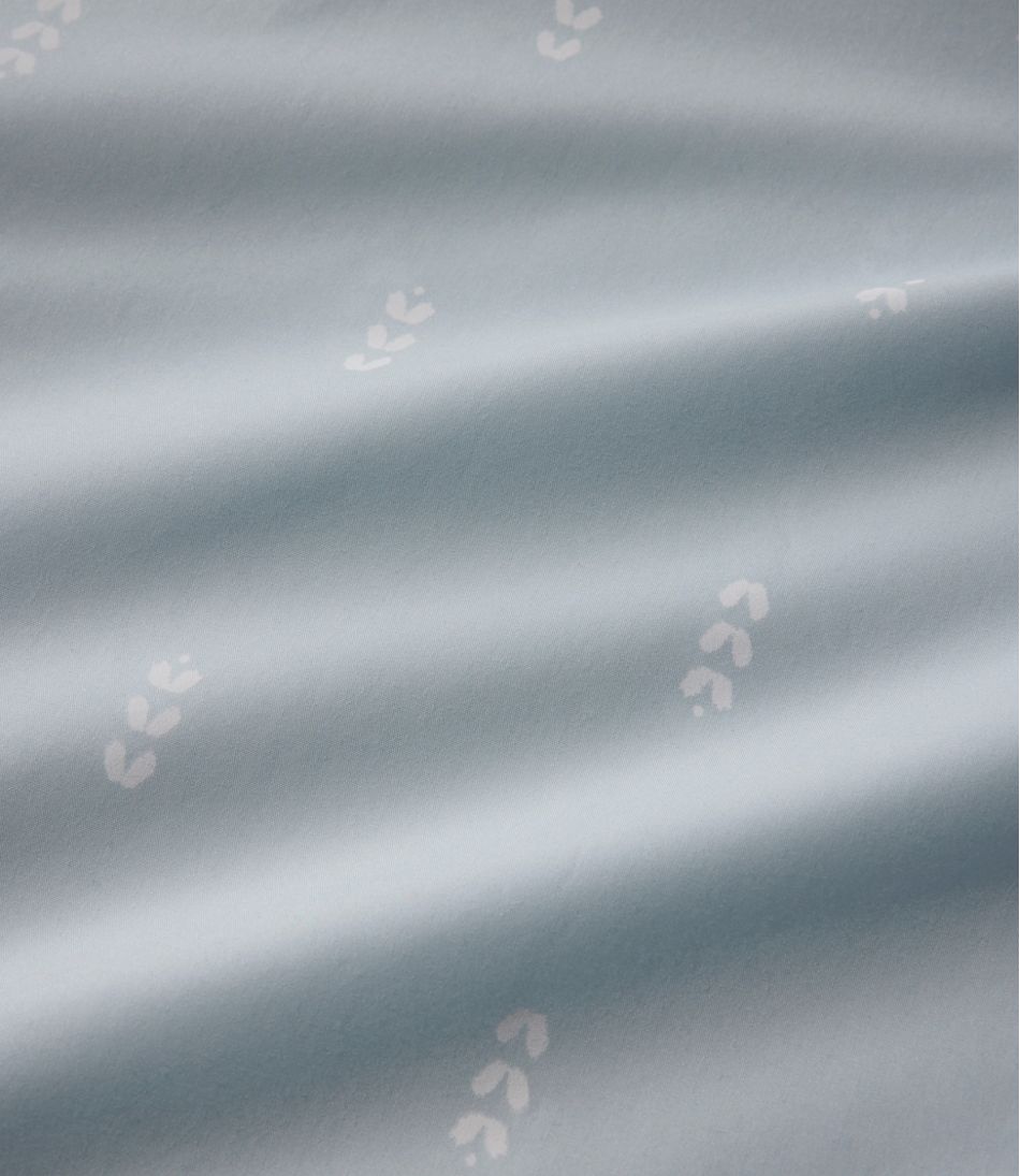 Stamped Leaf Print Sunwashed Percale Sheet Collection