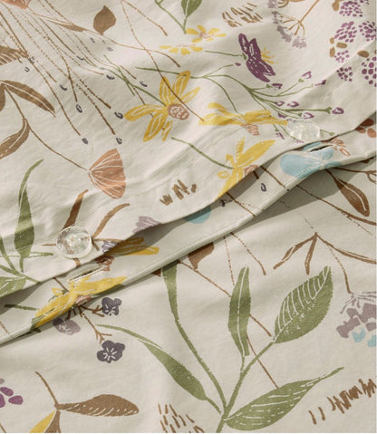 Birch Floral Percale Comforter Cover Collection