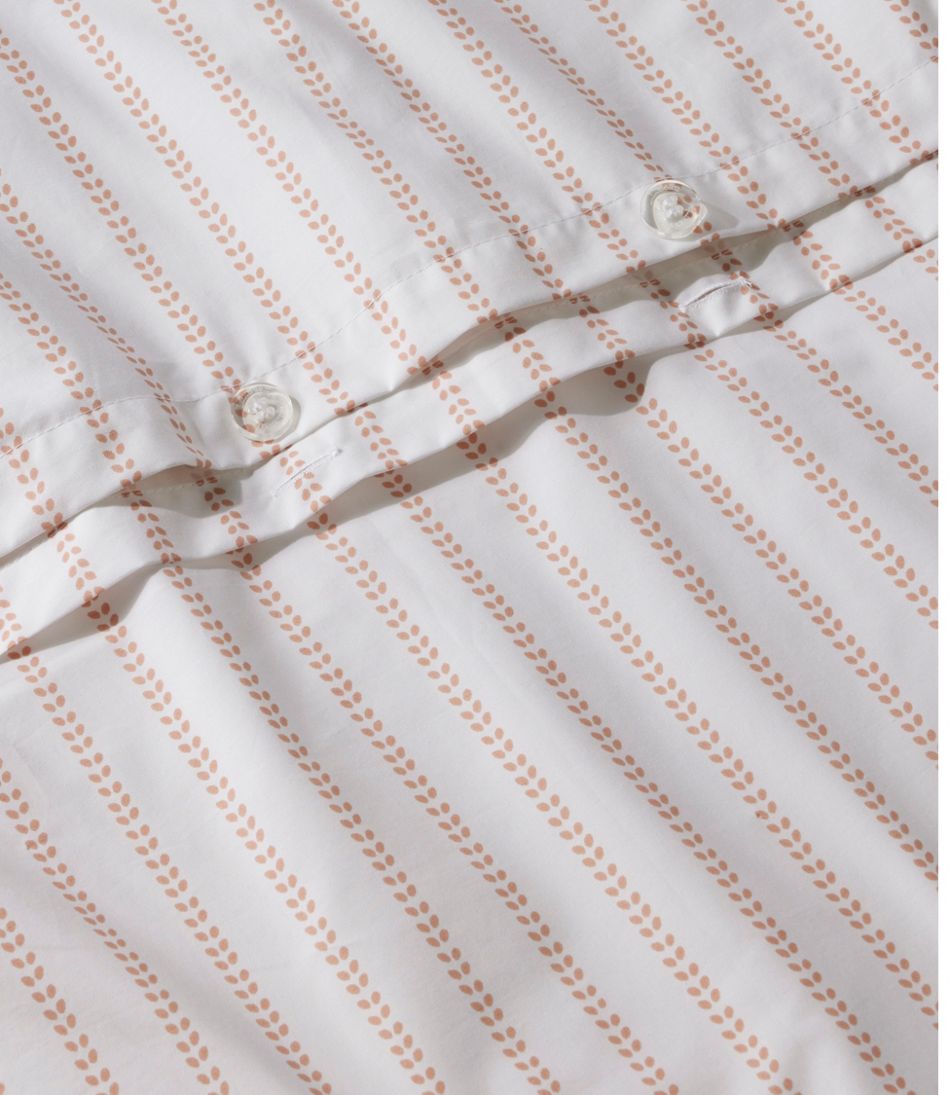 Sunwashed Percale Comforter Cover Stripe Leaf