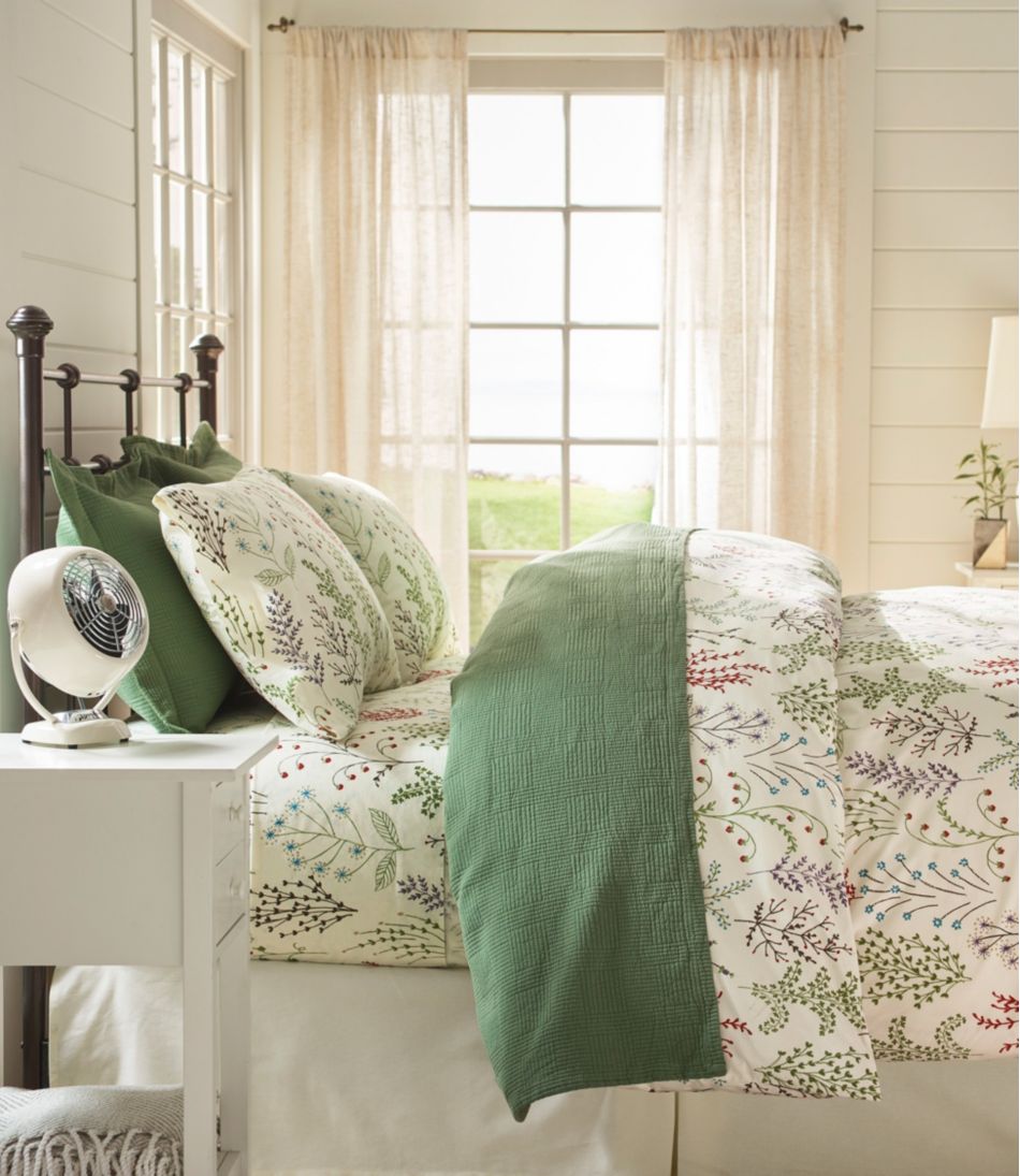 Botanical Floral Percale Comforter Cover Collection