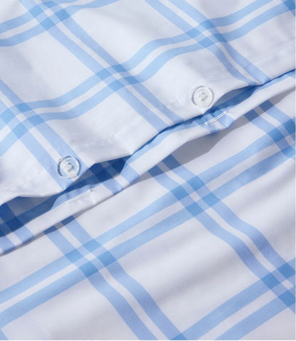 280-Thread-Count Pima Cotton Percale Comforter Cover Collection, Windowpane