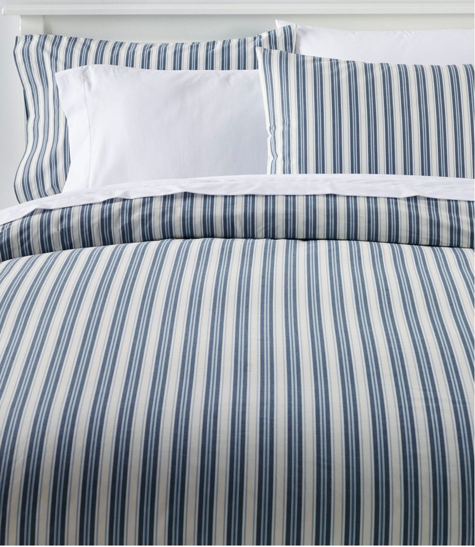 Stripe Sunwashed Percale Comforter Cover