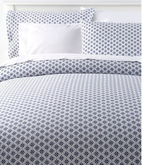 Block Floral Print Sunwashed Percale Comforter Cover