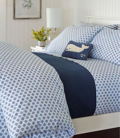Sunwashed Percale Comforter Cover, Block Floral Print