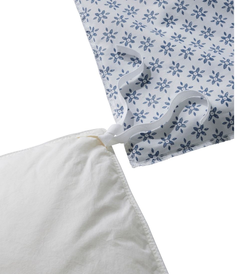Block Floral Print Sunwashed Percale Comforter Cover
