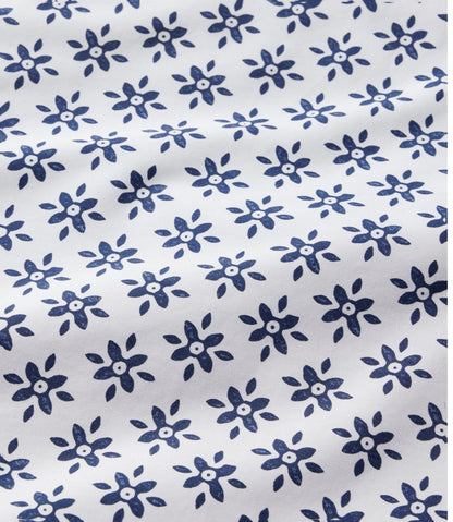 Sunwashed Percale Comforter Cover, Block Floral Print