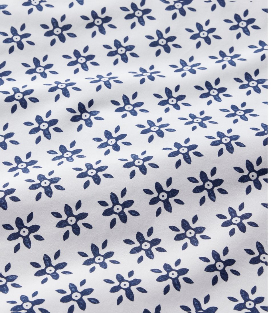 Block Floral Print Sunwashed Percale Comforter Cover