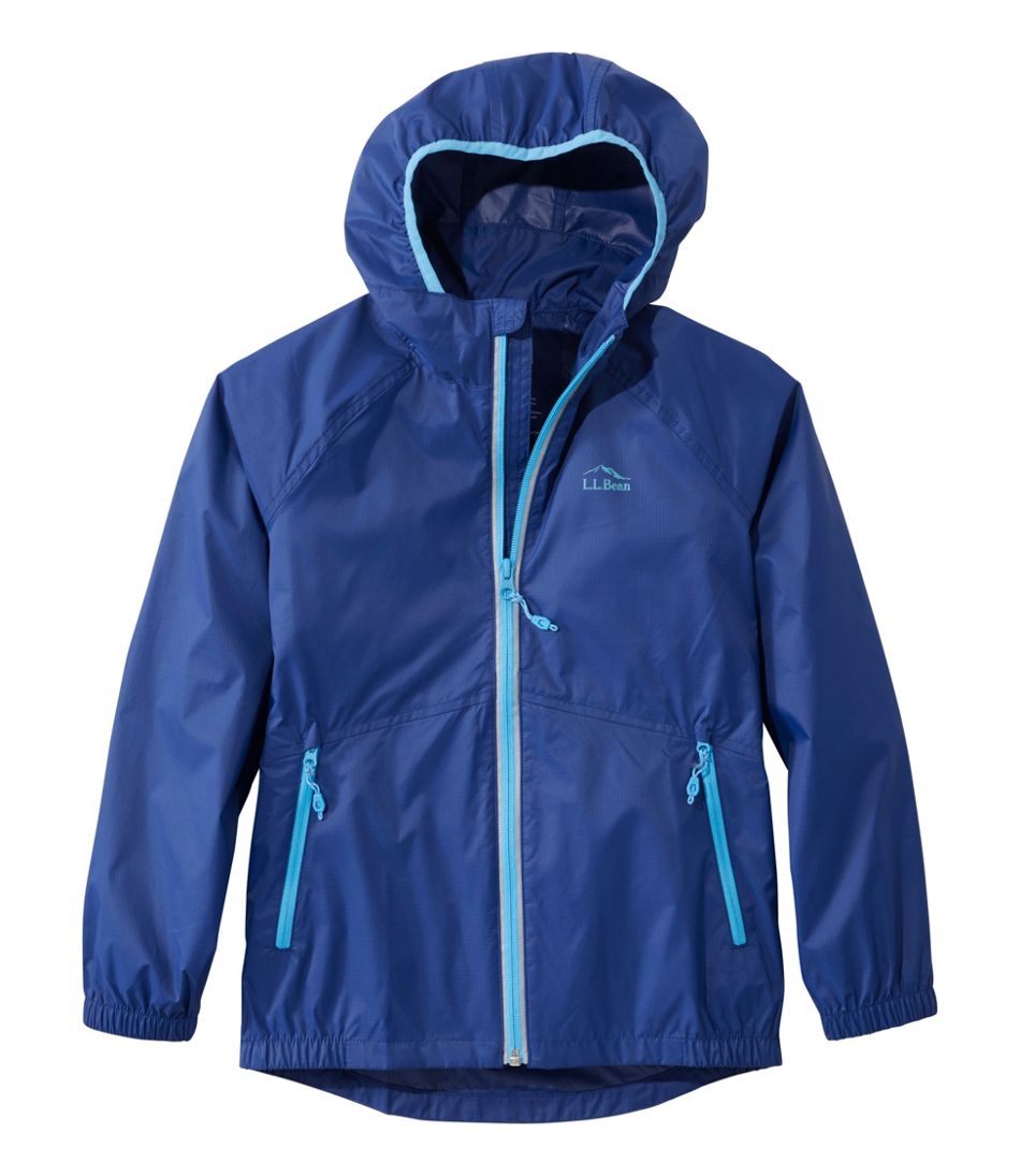 Kids' Wind and Rain Jacket Reflective Zipper
