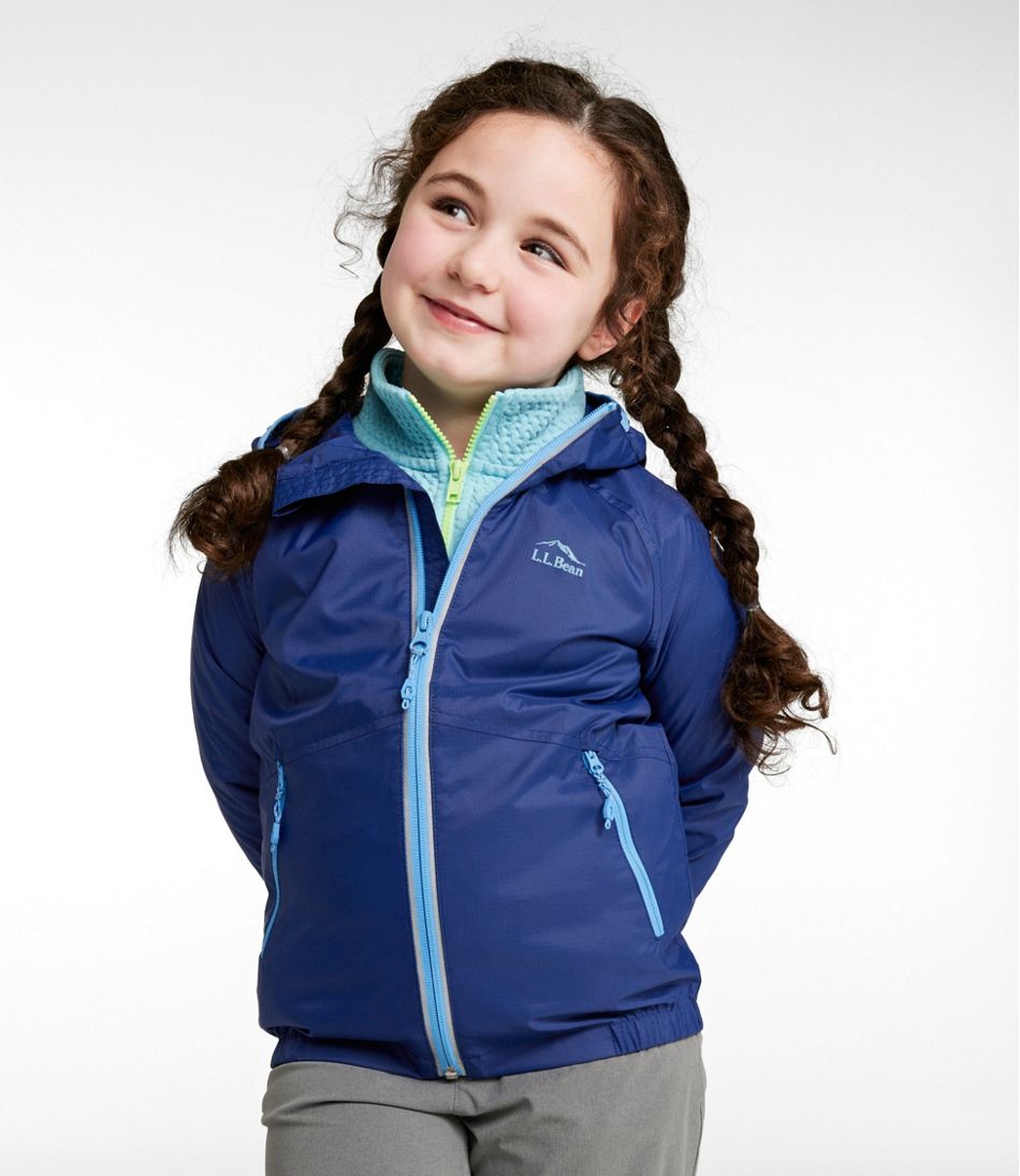 Kids' Wind and Rain Jacket Reflective Zipper