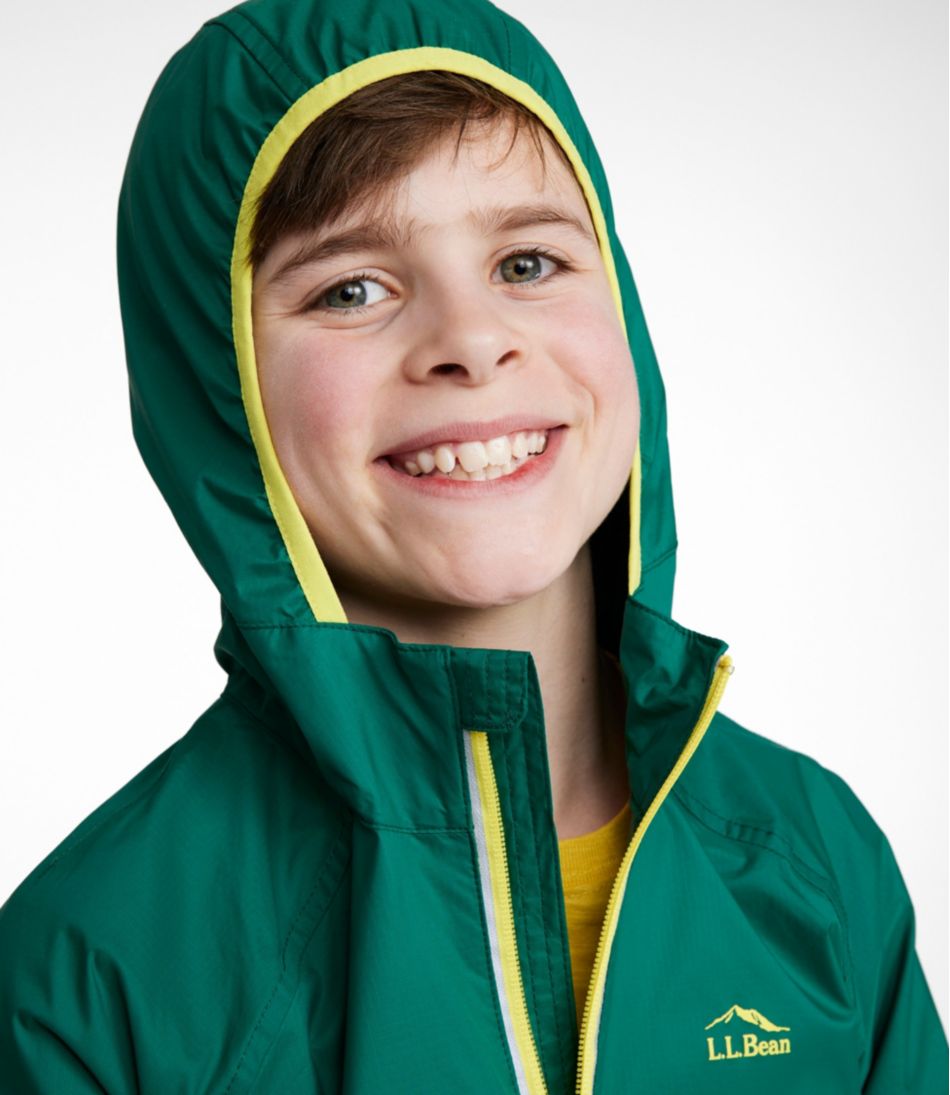 Kids' Wind and Rain Jacket Reflective Zipper