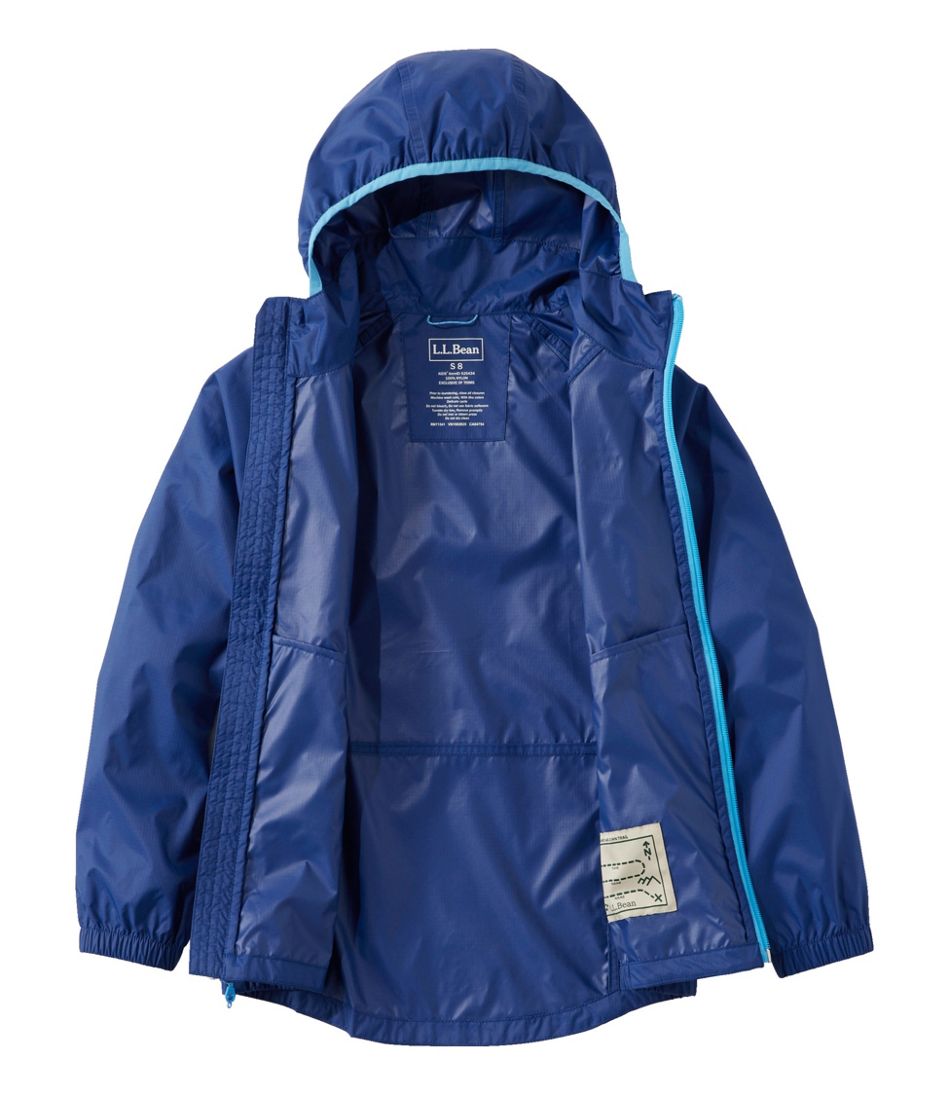 Kids' Wind and Rain Jacket Reflective Zipper