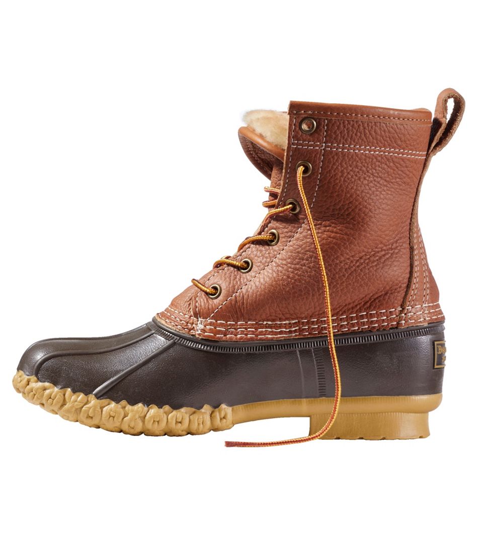 8" Shearling-Lined Insulated Women's Bean Boots
