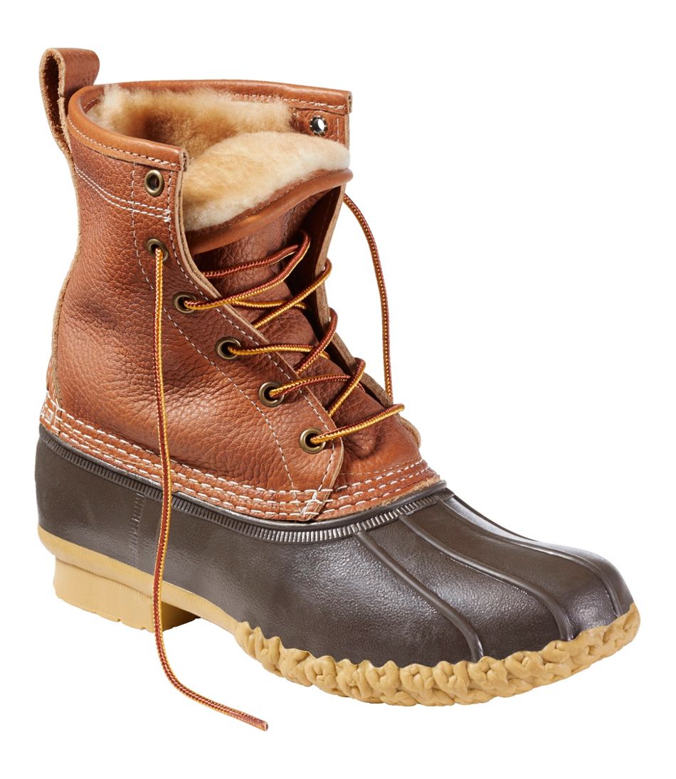 8" Shearling-Lined Insulated Women's Bean Boots
