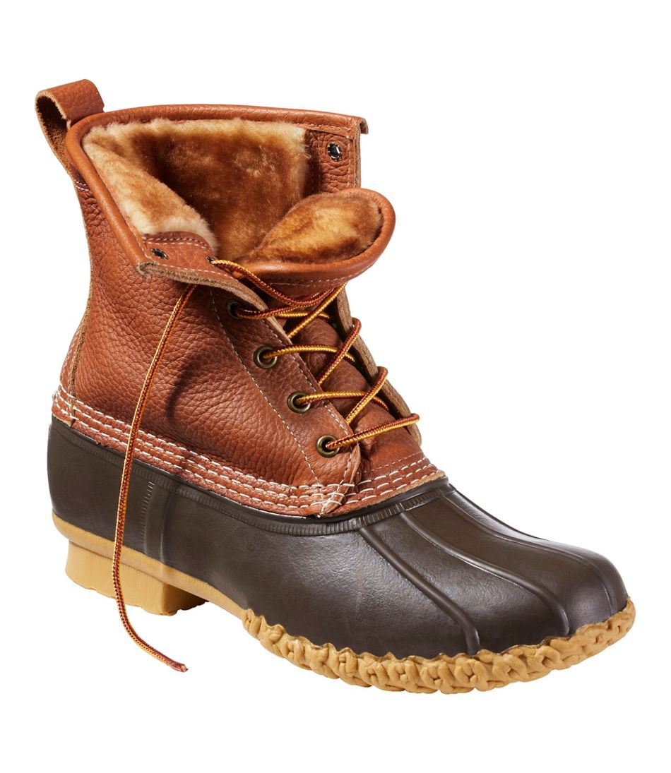8" Shearling-Lined Insulated Men's Bean Boots