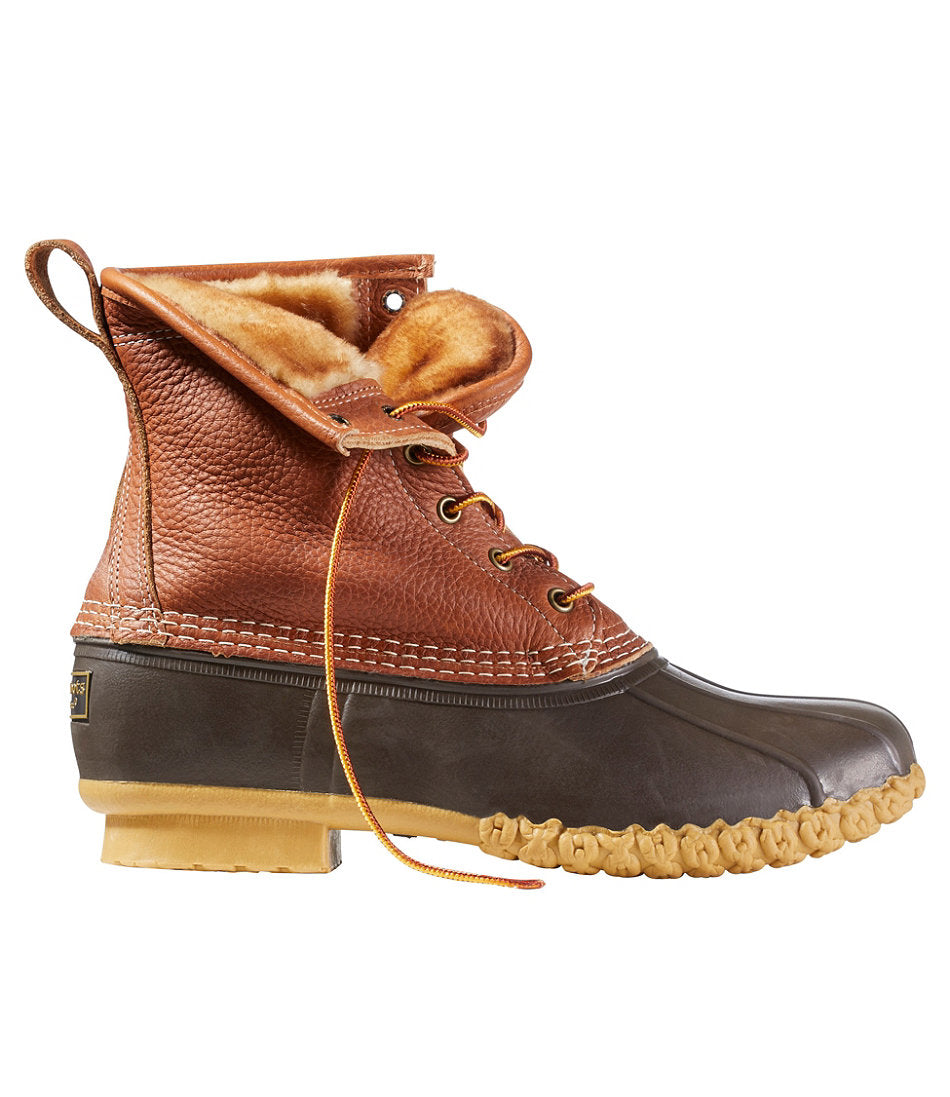 8" Shearling-Lined Insulated Men's Bean Boots