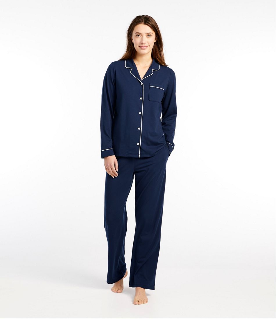 Women's Super-Soft Shrink-Free Pajama Set Button-Front