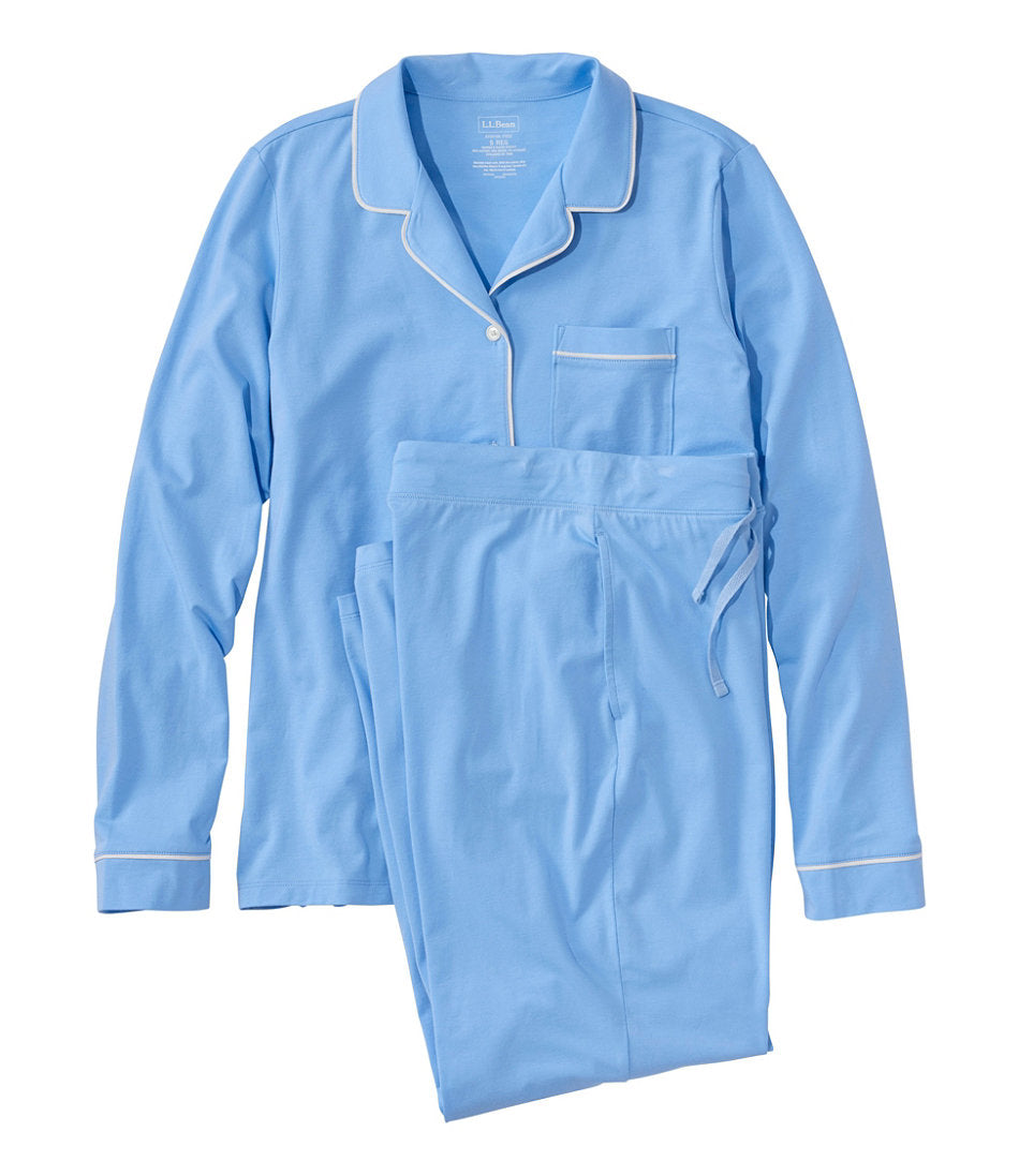 Women's Super-Soft Shrink-Free Pajama Set Button-Front