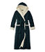 Sherpa-Lined Long Women's Scotch Plaid Flannel Robe