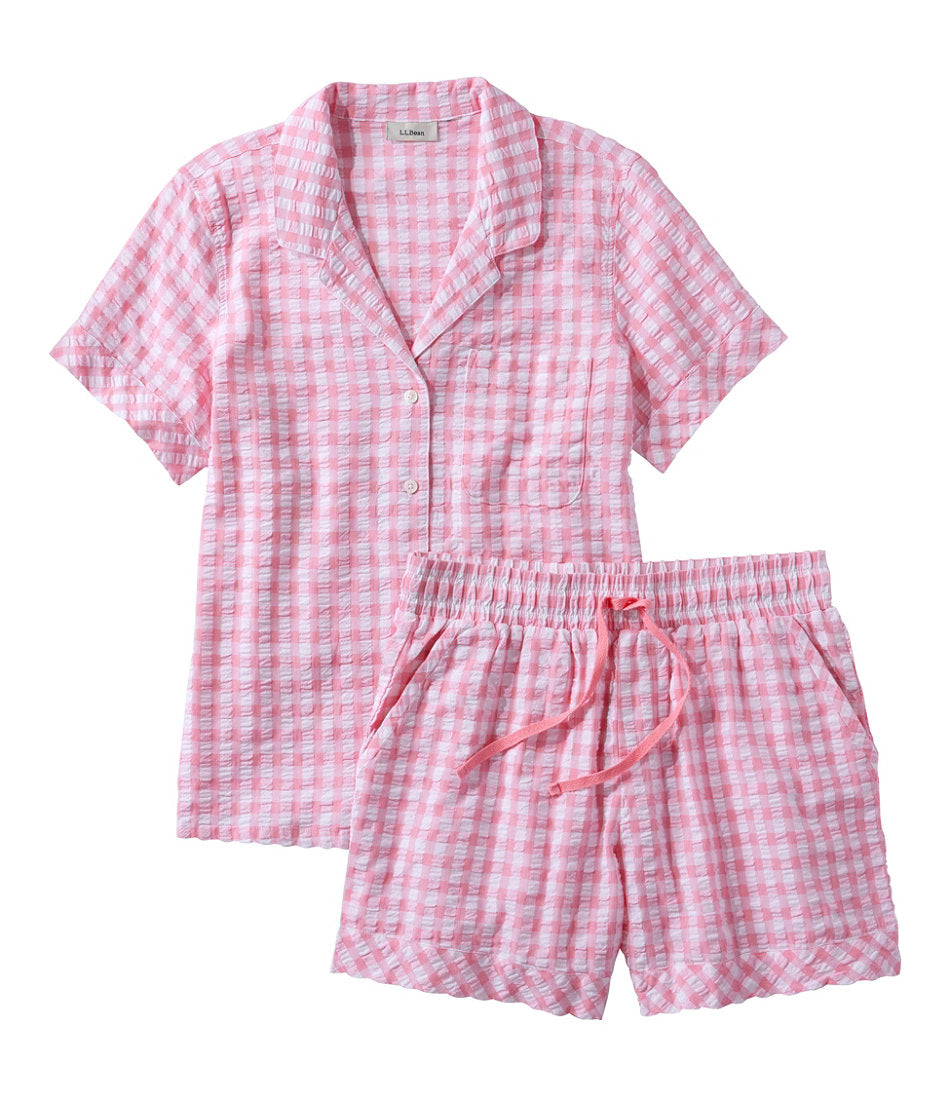 Women's Bean's Seacoast Seersucker Short Set