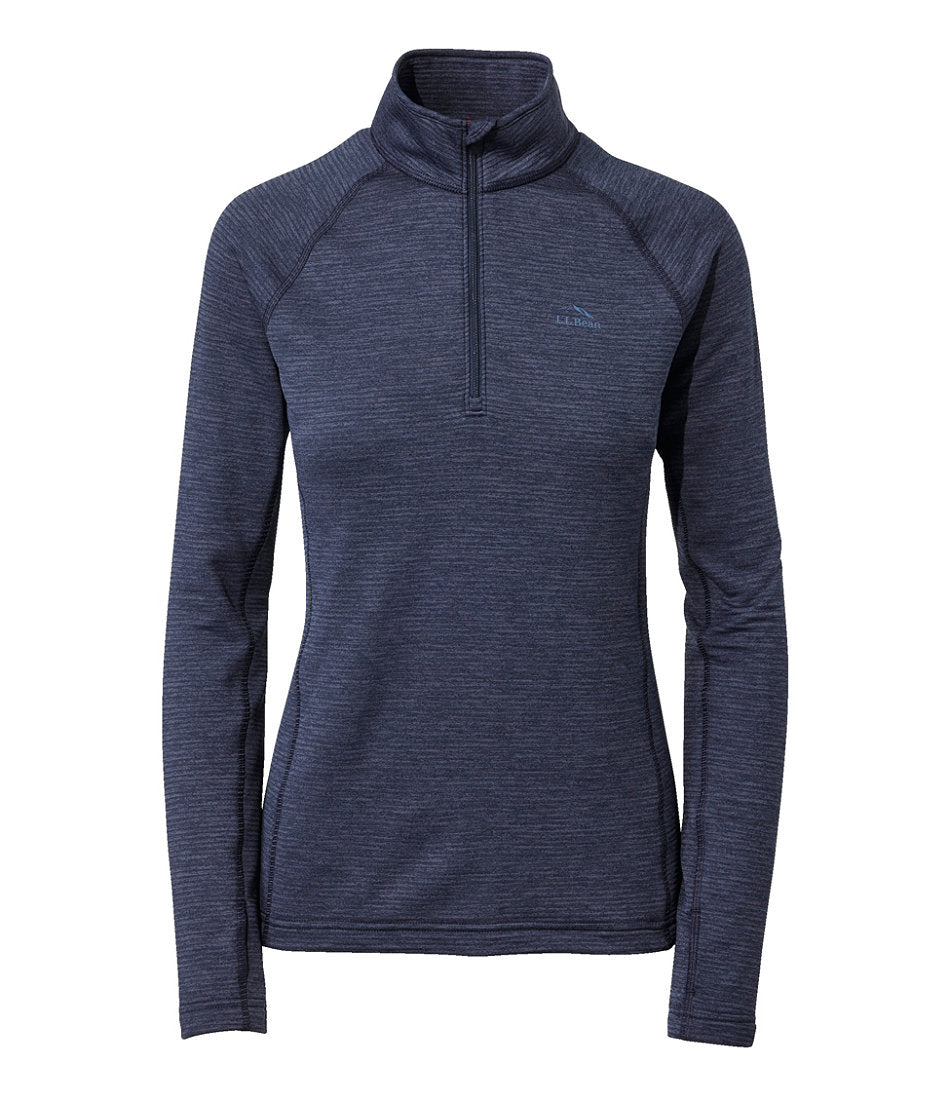 Women's L.L.Bean Midweight Base Layer Crew Top 1/4 Zip