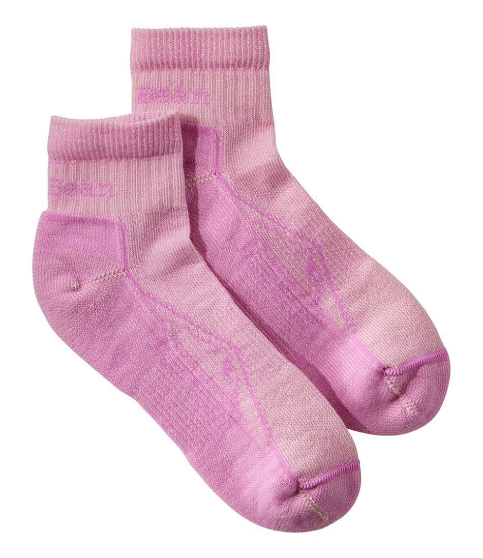 Adults' Cresta Wool Lightweight Hiking Socks Quarter-Crew