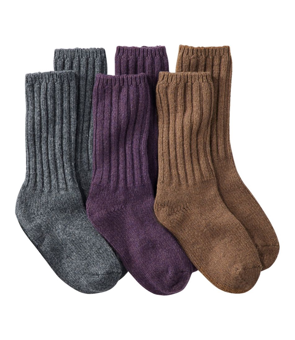 3-Pack Adults' Merino Wool Ragg Socks