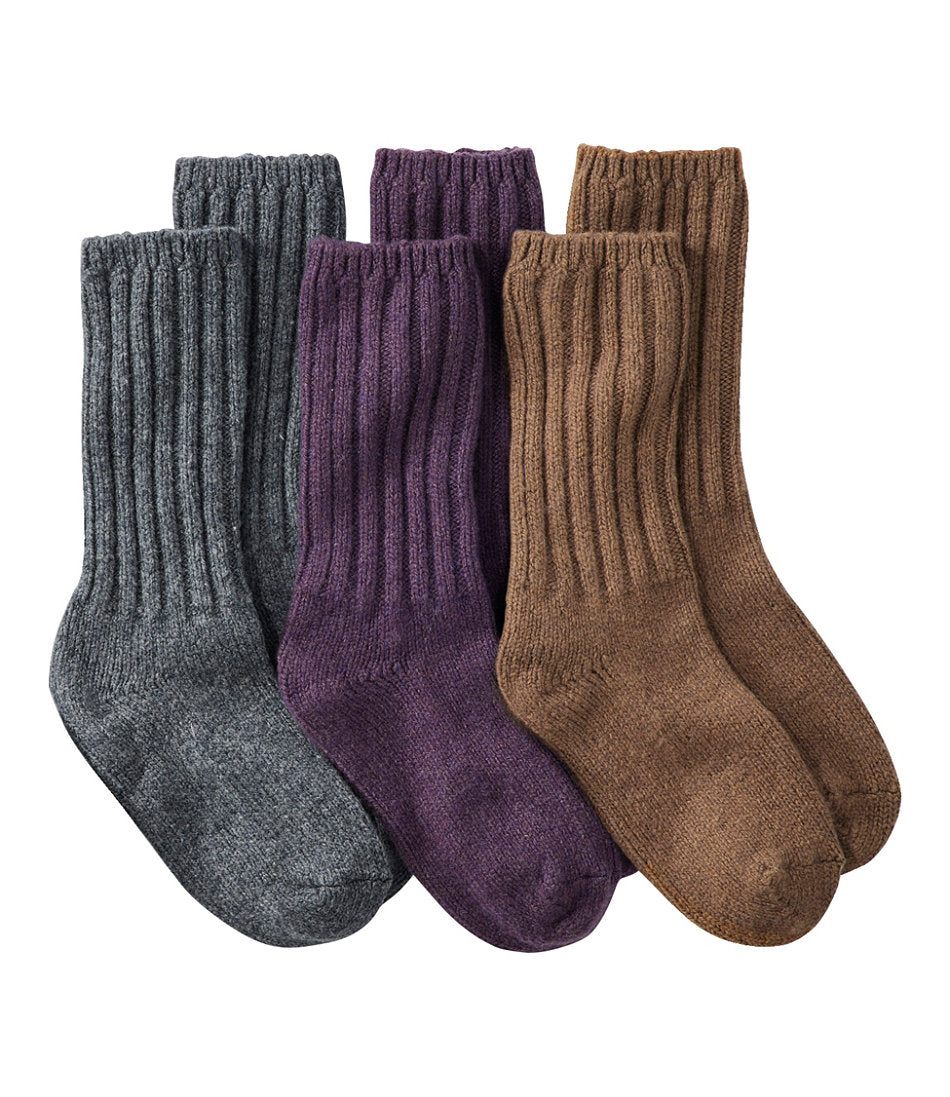 3-Pack Adults' Merino Wool Ragg Socks