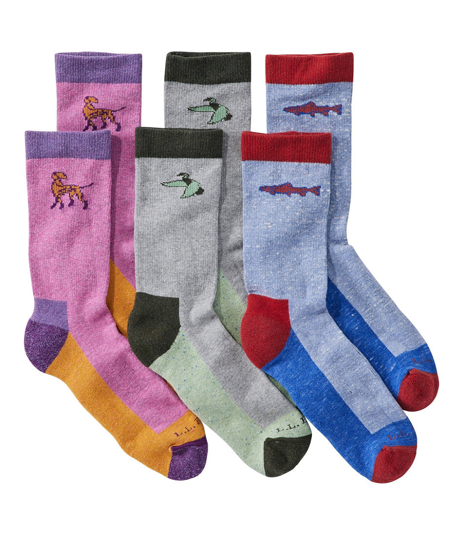 3-Pack Adults' Wicked Soft Cotton Socks Animal Gift Set
