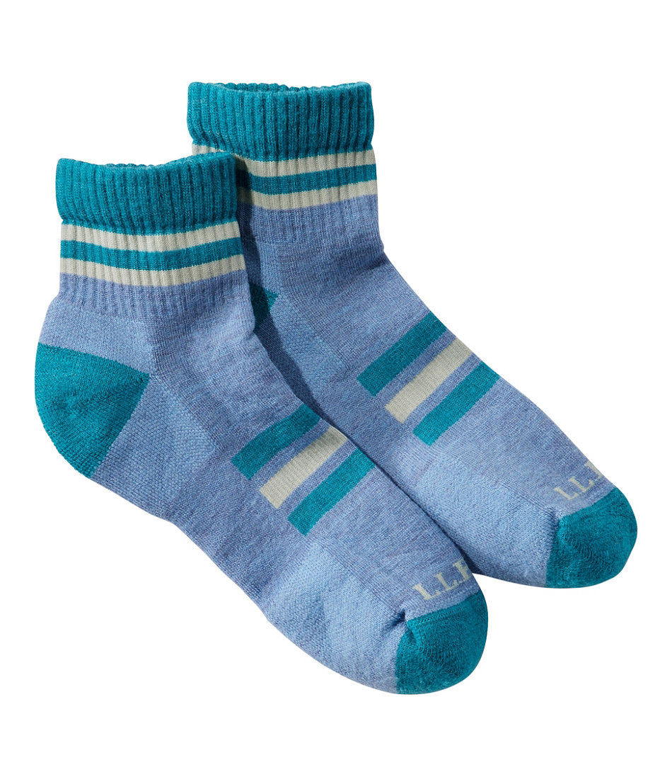 Adults' Katahdin Hiker Socks 1/4 Crew Stripe
