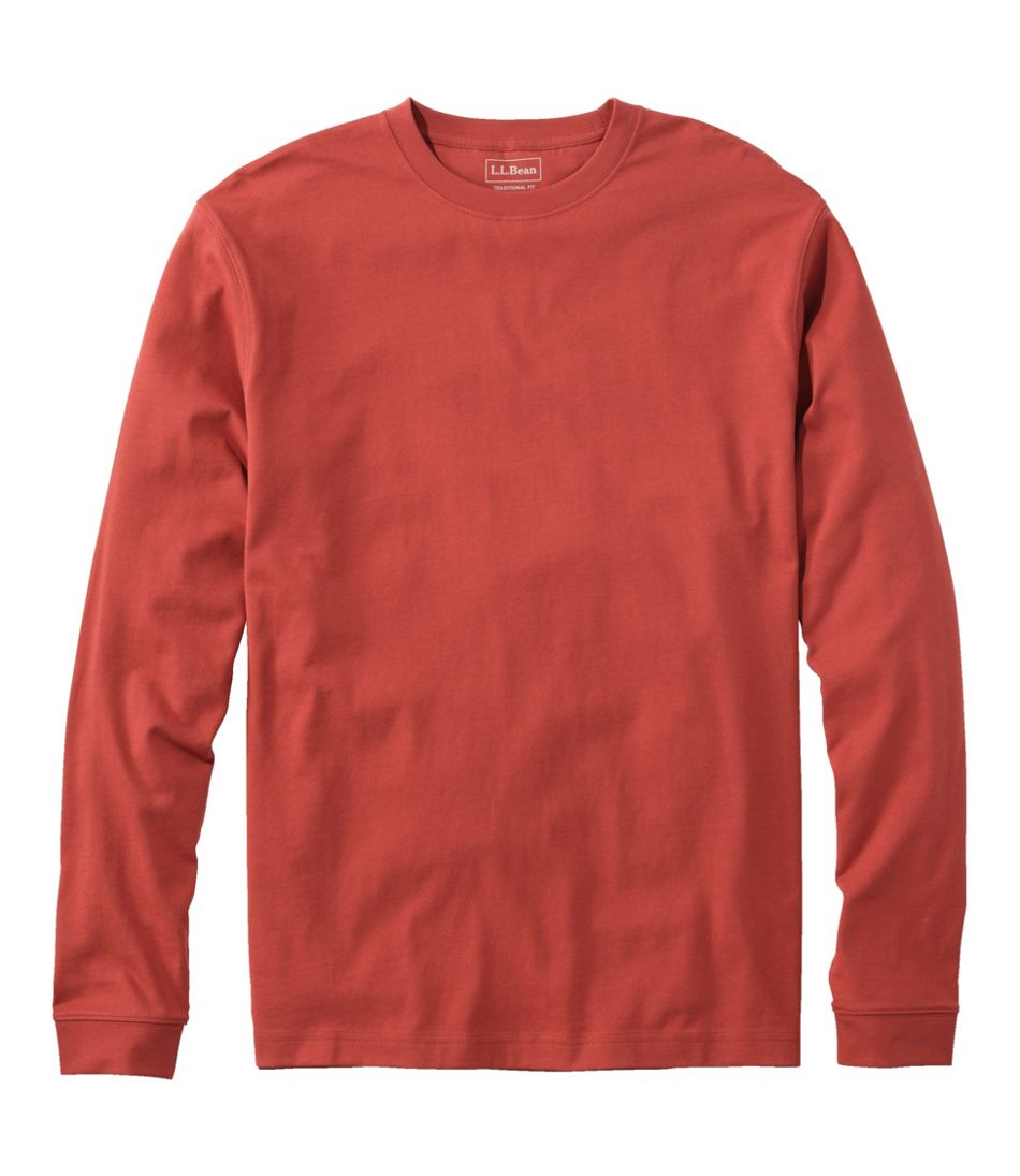 Traditional Fit Men's Carefree Unshrinkable Tee Long-Sleeve