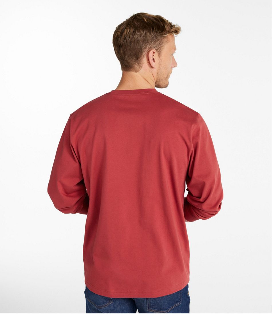 Traditional Fit Men's Carefree Unshrinkable Tee Long-Sleeve