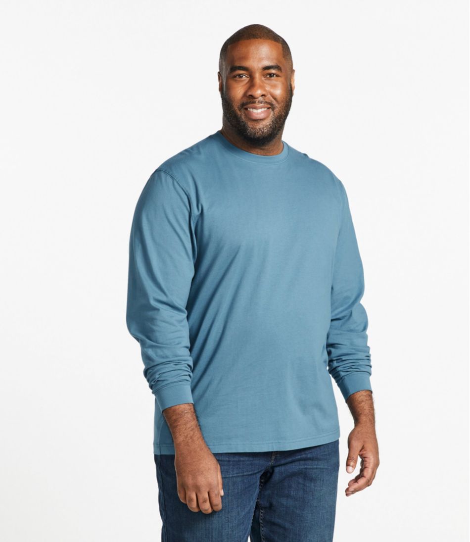 Traditional Fit Men's Carefree Unshrinkable Tee Long-Sleeve