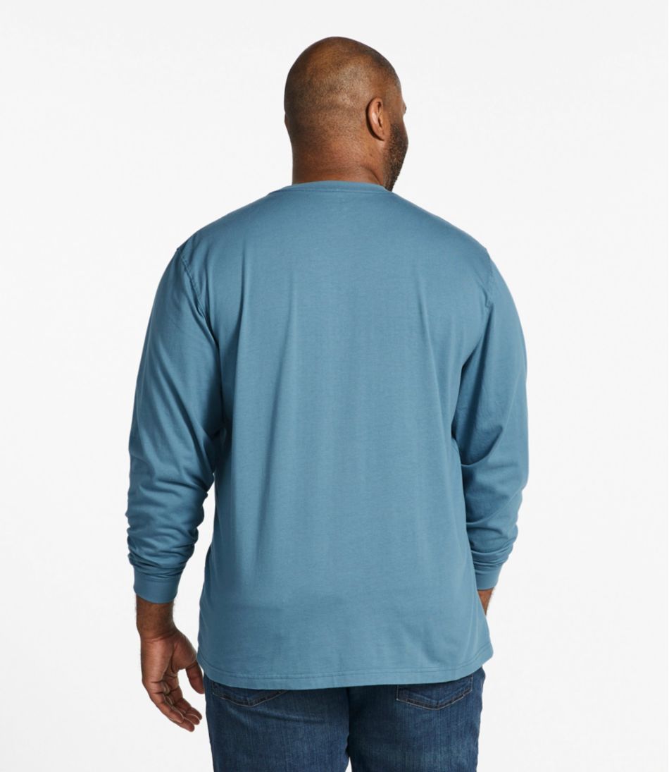 Traditional Fit Men's Carefree Unshrinkable Tee Long-Sleeve