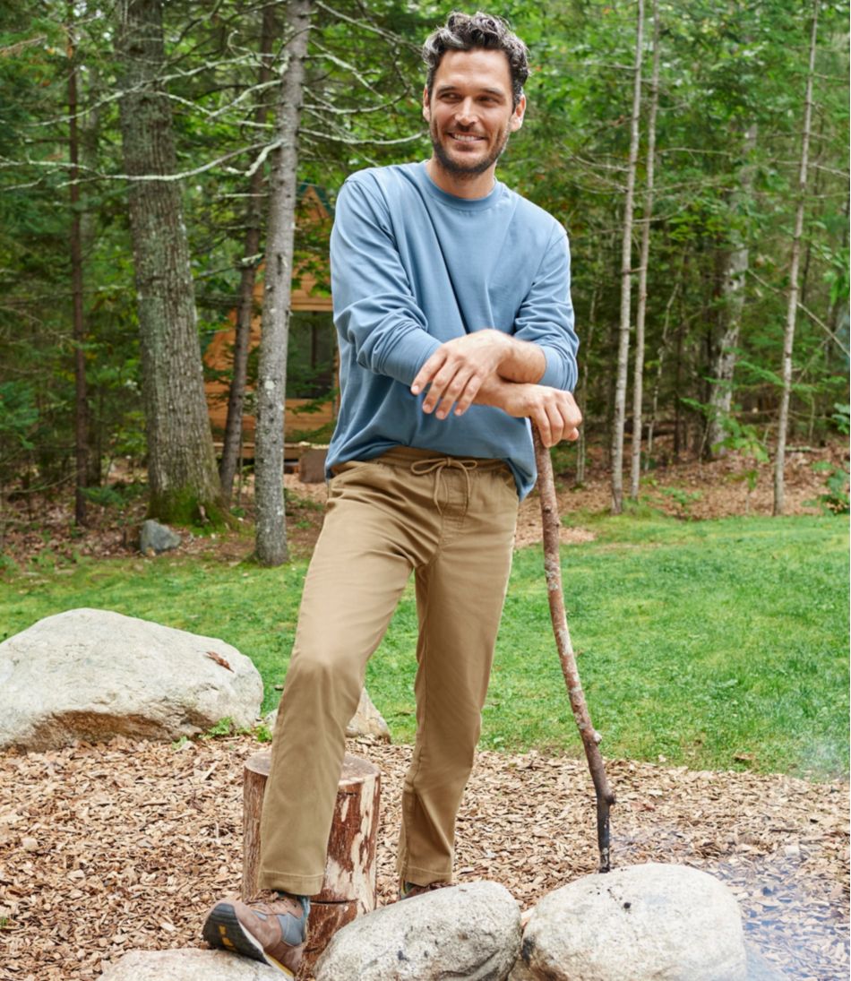 Traditional Fit Men's Carefree Unshrinkable Tee Long-Sleeve