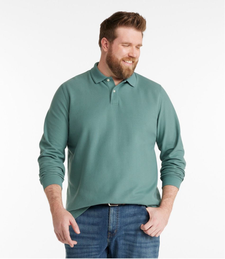Men's Premium Double L® Polo Long-Sleeve Without Pocket