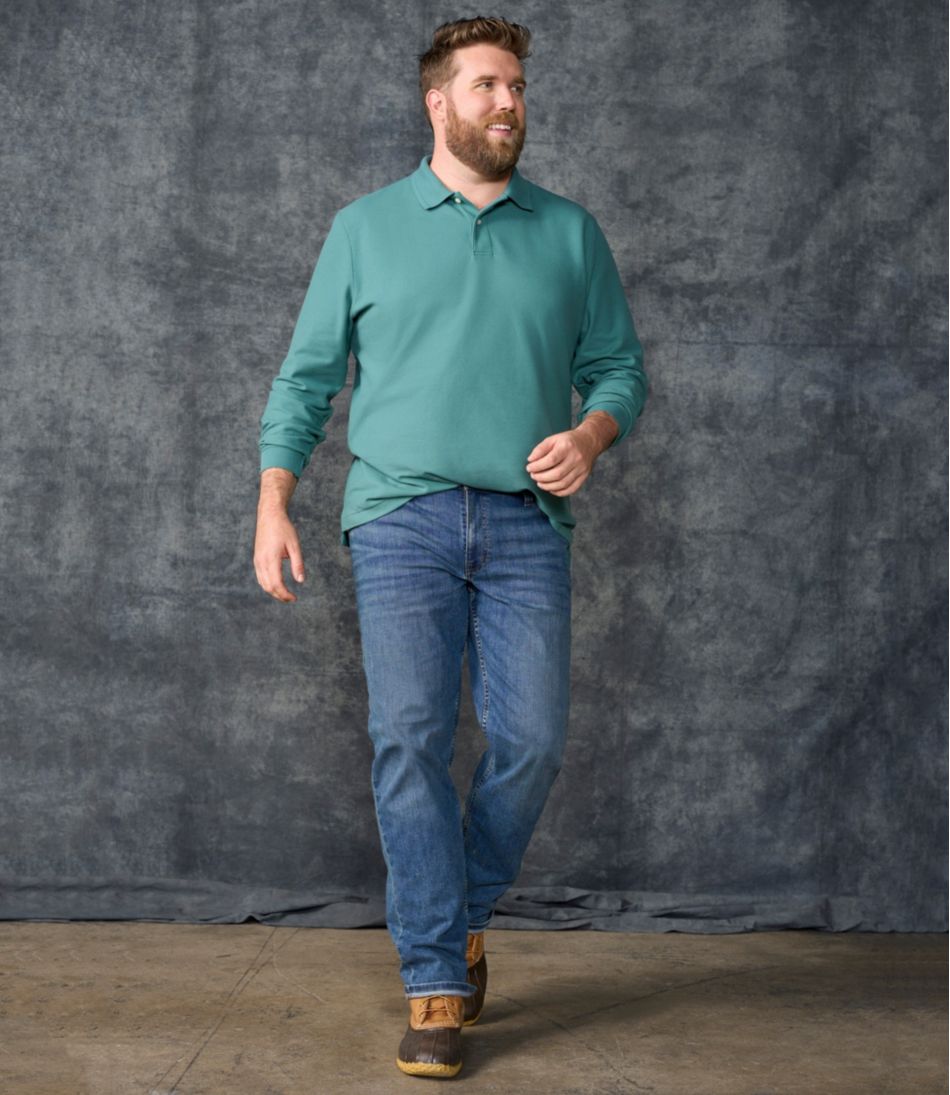 Men's Premium Double L® Polo Long-Sleeve Without Pocket