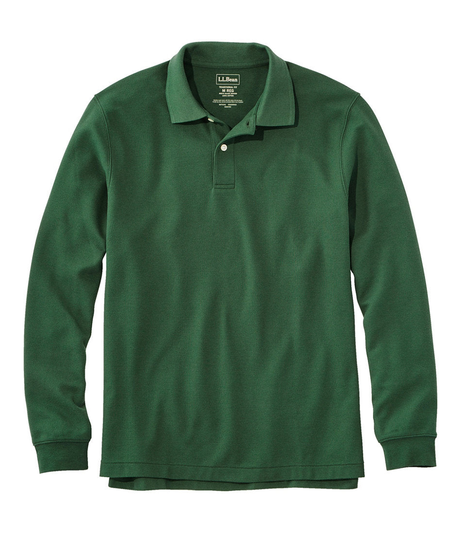 Men's Premium Double L® Polo Long-Sleeve Without Pocket