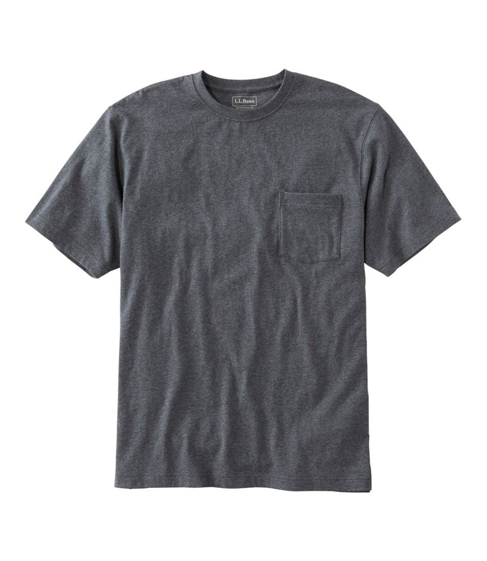 Men's Carefree Unshrinkable Tee with Pocket Traditional Fit