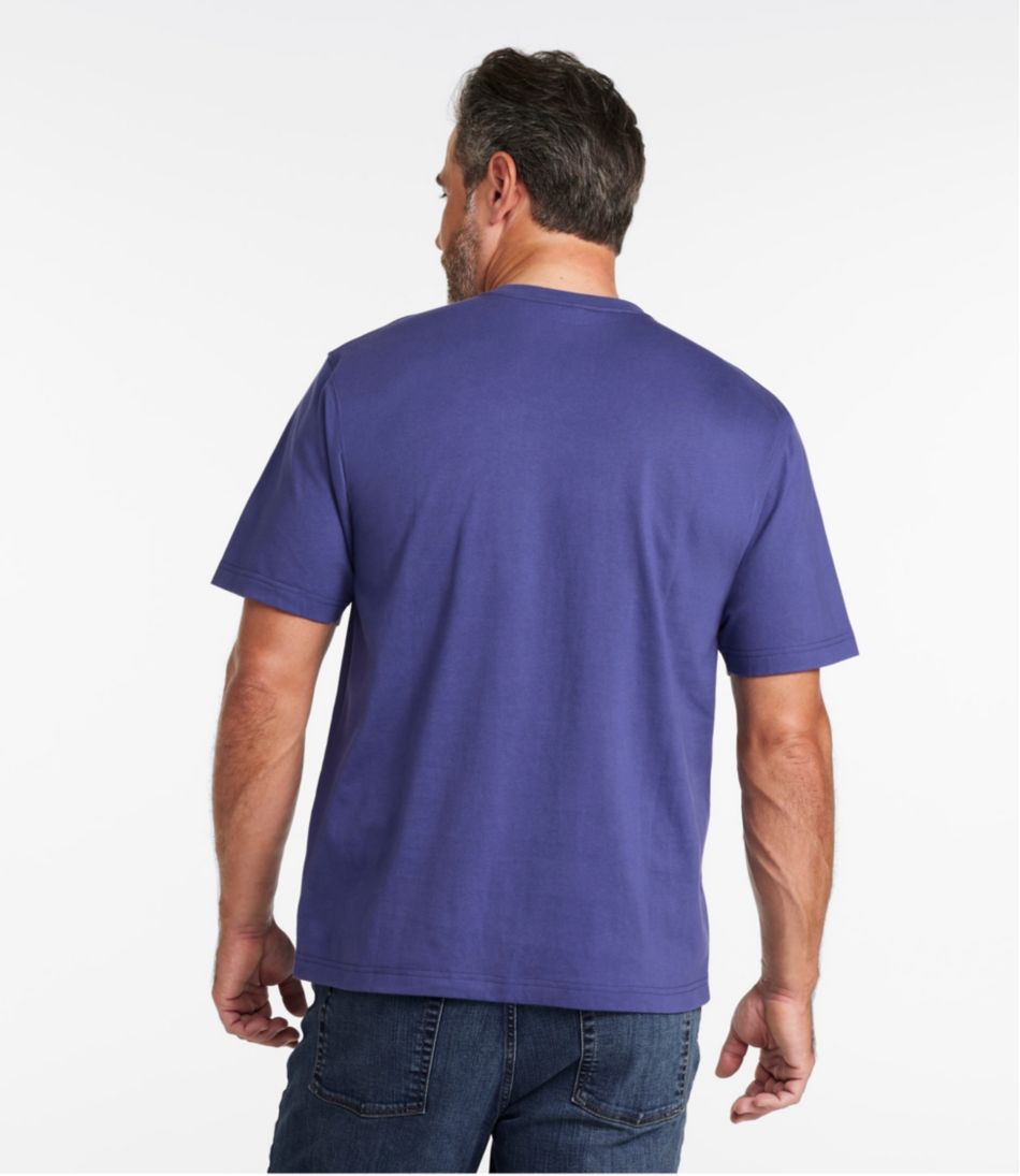 Men's Carefree Unshrinkable Tee with Pocket Traditional Fit