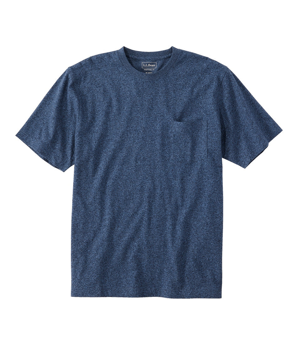 Men's Carefree Unshrinkable Tee with Pocket Traditional Fit